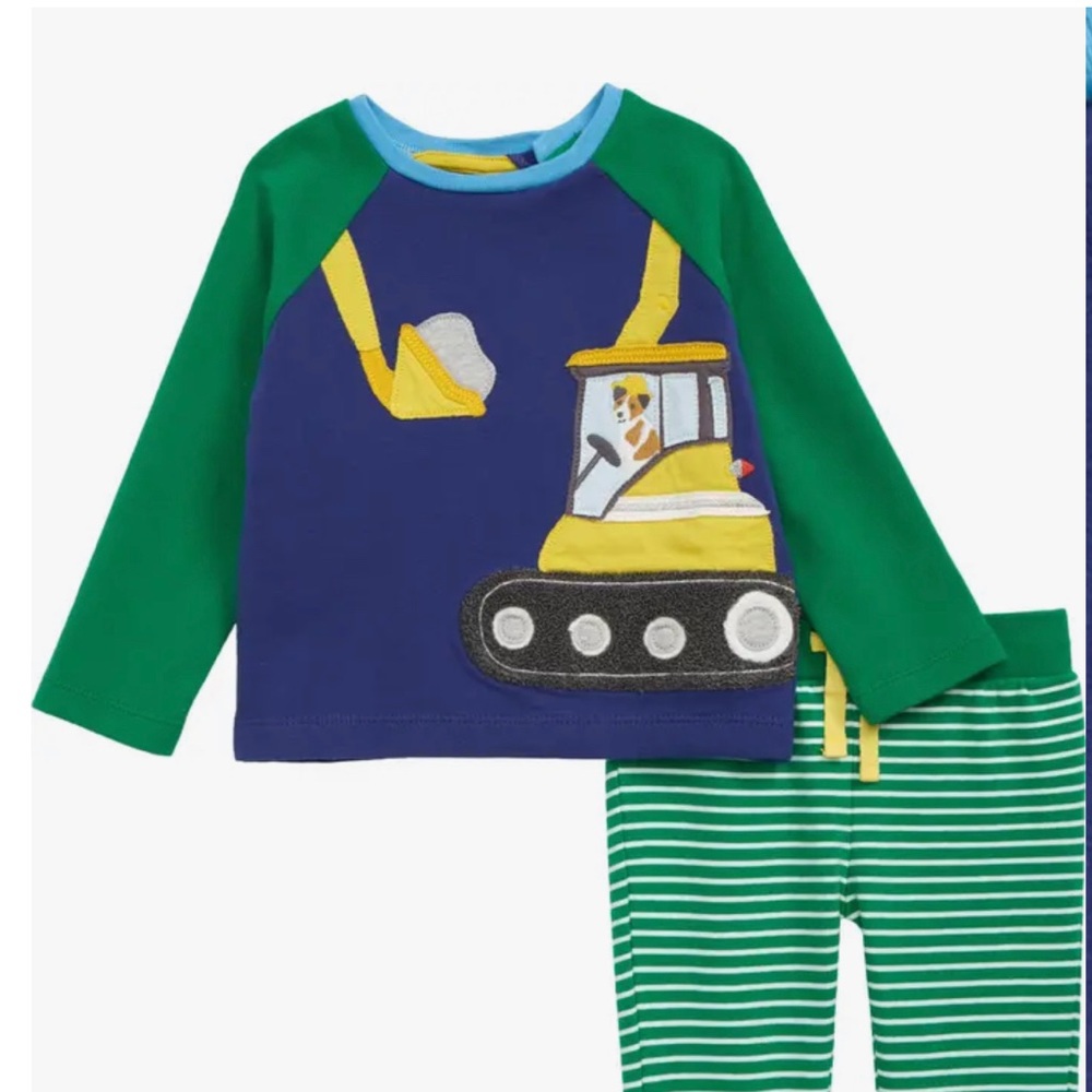 Baby Boden Excavator Outfit 6-9 months